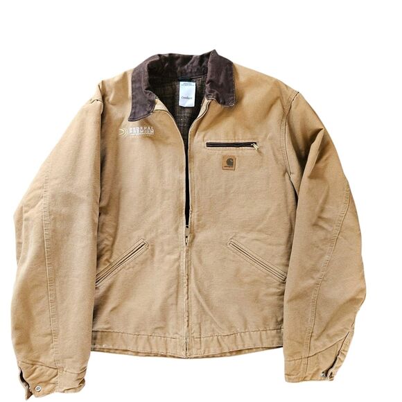 Carhartt J97 CML Detroit Jacket Size 2XL Tall Brown Blanket Lined Federal Ammo - Picture 1 of 12